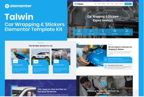 Talwin - Car Wrapping & Stickers Elementor Pro Template Kit