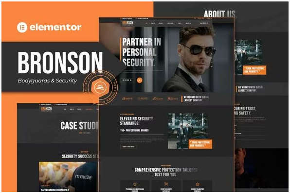 Bronson - Bodyguards & Security Agency Elementor Template Kit