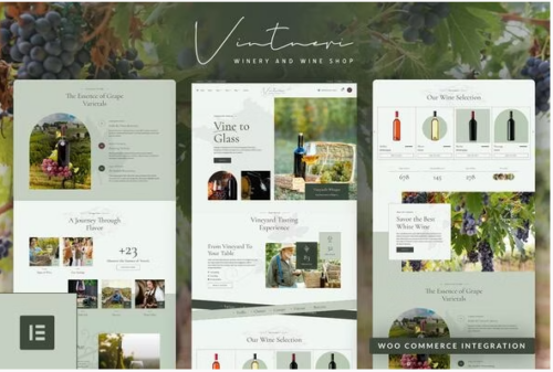 Vintneri - Wine Shop & Winery Elementor Pro Template Kit