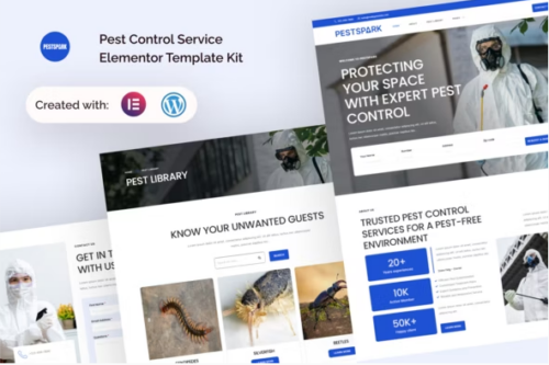Pestspark - Pest Control Service Elementor Template Kit