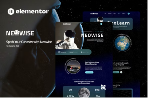 Neowise - Astronomy Elementor Template Kit
