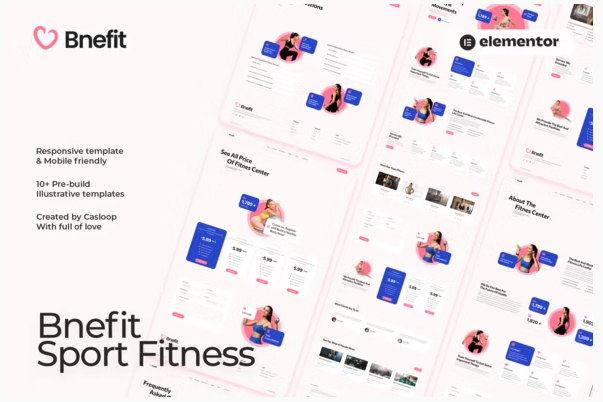 Bnefit - Gym & Fitness Center Elementor Template Kit
