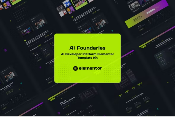 AI Foundaries - Software Developer Platform Elementor Template Kit