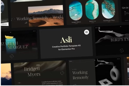 Asli – Creative Portfolio Elementor Pro Template Kit