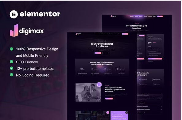 Digimax - Digital Marketing Agency Elementor Template Kit