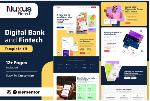 Nuxus - Online Payment Gateway Elementor Template Kit