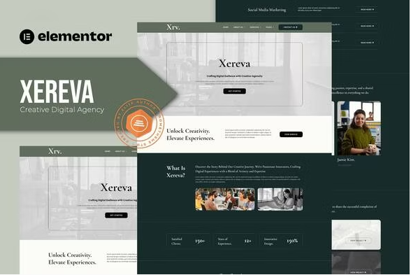 Xereva - Creative Digital Agency Elementor Template Kit
