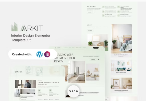 Aarkit - Interior Design Elementor Template Kit