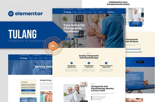 Tulang - Chiropractic & Physiotherapy Elementor Pro Template Kit