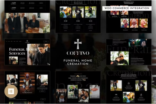 Coffino - Funeral Home Services & Cremation Elementor Pro Template Kit