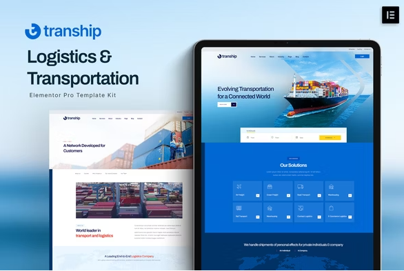 Tranship - Logistics & Transportation Services Elementor Template Kit