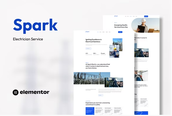 Spark - Electrician Service Elementor Template Kit