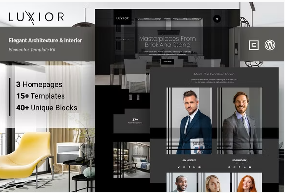 Luxior - Architecture & Interior Elementor Template Kit