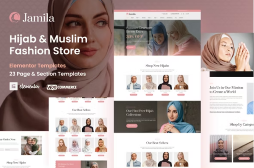 Jamila - Hijab & Muslim Fashion Store Elementor Pro Template Kit