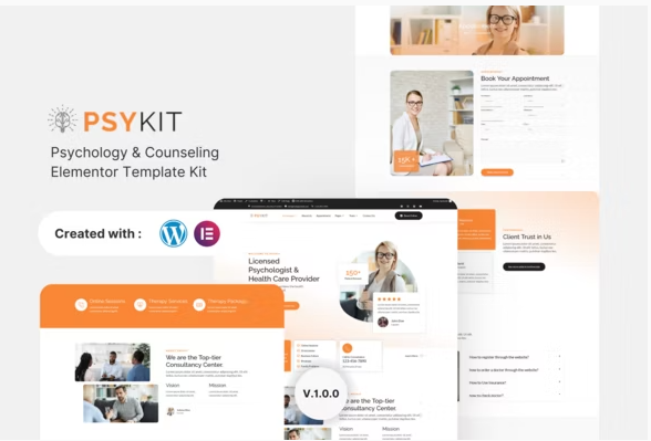 Psykit - Psychology & Counseling Elementor Template Kit