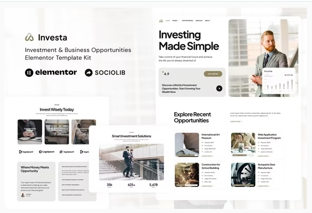 Investa - Investment & Business Opportunities Elementor Template Kit