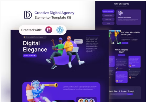 Digenzy - Creative Digital Agency Elementor Template Kit