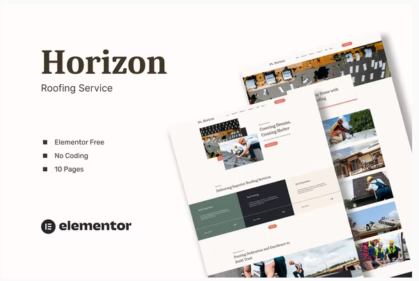 Horizon - Roofing Service Elementor Template Kits