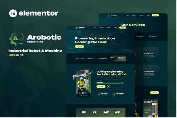 Arobotic - Industrial Robot & Machine Elementor Template Kit