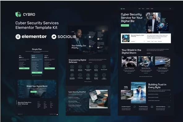 Cybro - Cyber Security Services Elementor Template Kit