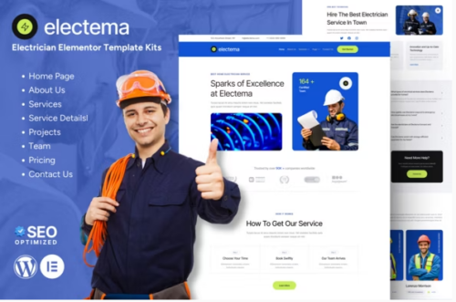Electema - Electrician Service Elementor Template Kit