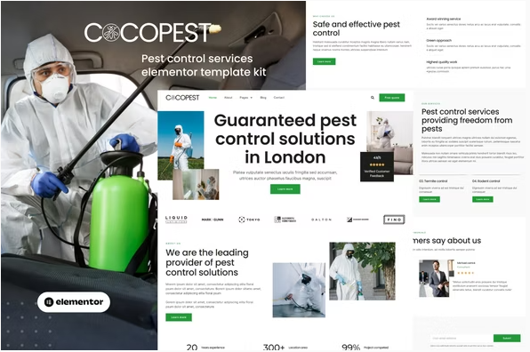 Cocopest - Pest Control Services Elementor Template Kit