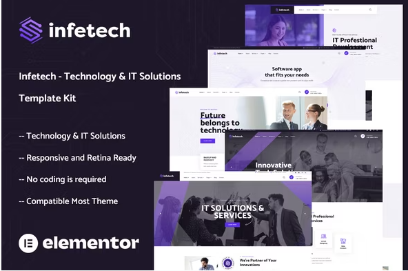 Infetech - Technology & IT Solutions Elementor Template Kit