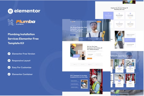 Plumba - Plumbing Installation Service Elementor Template Kit