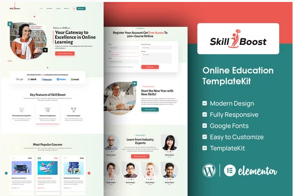 Skill Boost - Online Education Elementor Template Kit