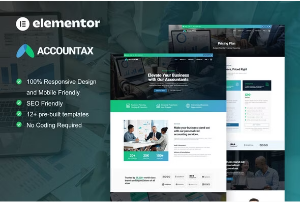 Accountax - Accounting Tax Firm Elementor Template Kit
