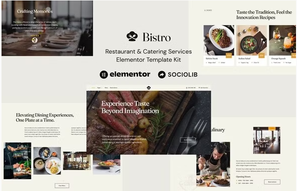 Bistro - Restaurant & Catering Services Elementor Template Kit