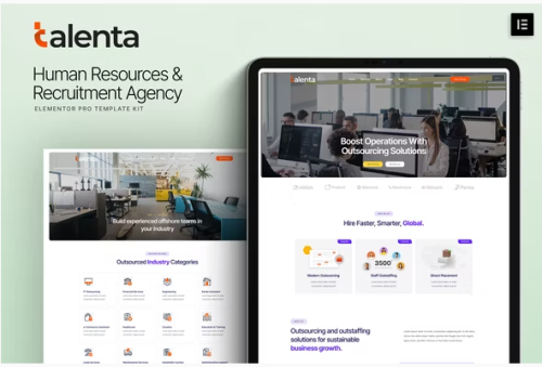 Talenta - Human Resources & Recruitment Agency Elementor Template Kit