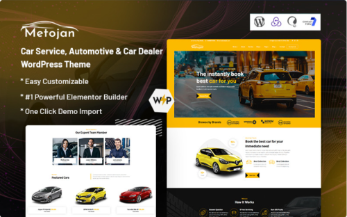 Metojan - Car Service, Automotive & Car Dealer WordPress Theme