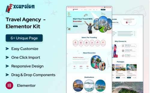 Excursion - Travel Agency Elementor Kit