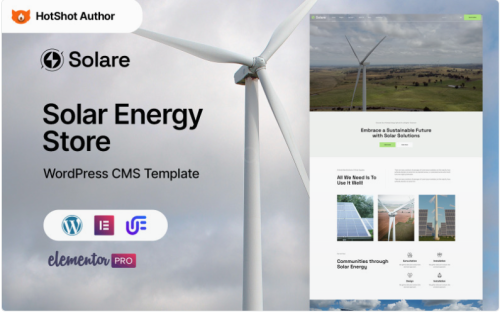 Solare - Solare Energy WordPress Elementor Theme WordPress Theme