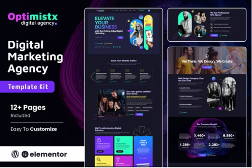 Optimistx - SEO & Digital Agency Elementor Template Kit