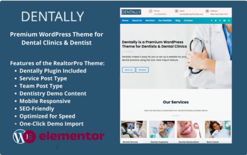 Dentally - Premium WordPress Theme For Dental Clinics
