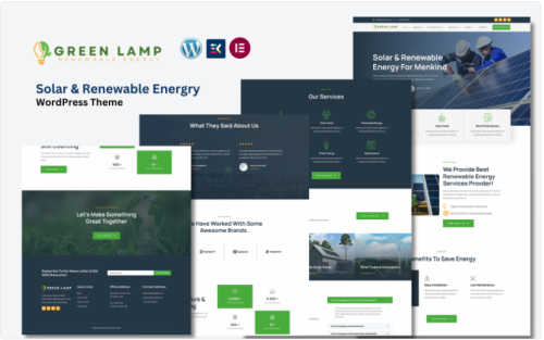 GreenLamp - Solar & Renewable Energy WordPress Theme