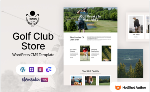 Cros Golf - Club And course WordPress Elementor Theme WordPress Theme