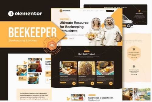 Beekeeper - Beekeeping & Honey Elementor Template Kit