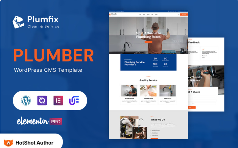 Plumfix- Plumbing Services WordPress Elementor Theme WordPress Theme
