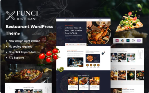 cafe ,catering ,cooking ,delivery, dinner ,drink, food ,organic ,reservation ,restaurant ,wordpress ,elementor ,restaurant, menu ,wordpress theme, food delivery, restaurant template ,food restaurant ,restaurant theme ,best ,restaurant, restaurant japan, Funci - Restaurant WordPress Theme