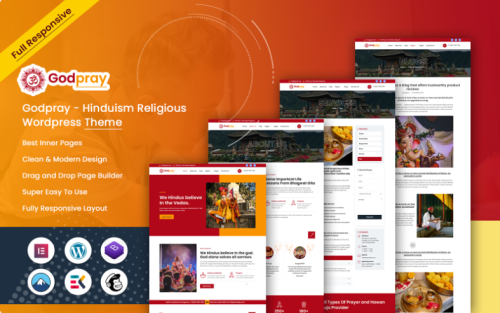 Godpray - Hinduism Religious Wordpress Theme WordPress Theme
