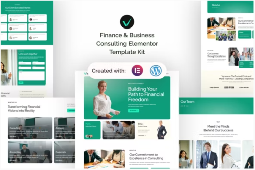 Vynance - Finance & Business Consulting Elementor Template Kit