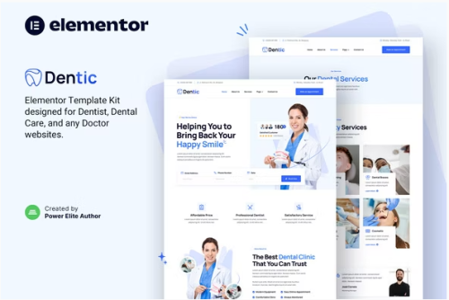 Dentic – Dentist & Dental Clinic Elementor Template Kit