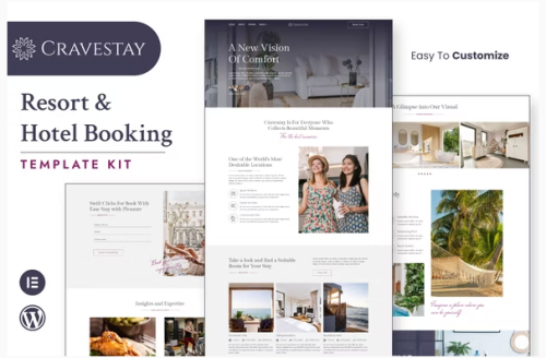 Cravestay – Luxury Hotel & Resort Elementor Template Kit