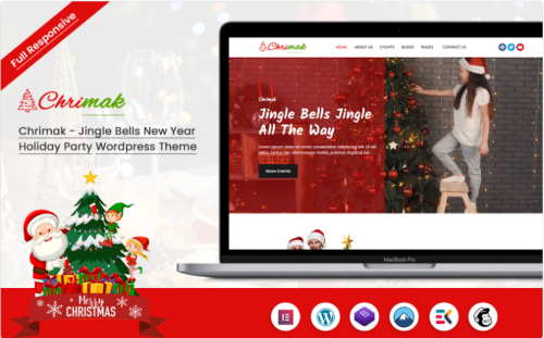 Chrimak - Jingle Bells New Year Holiday Party Wordpress Theme WordPress Theme
