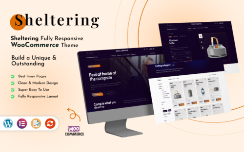 Sheltering - Tracking Elementor WordPress Theme WooCommerce Theme