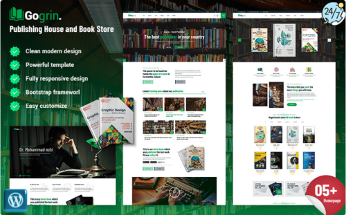 Gogrin - Publishing House and Book Store WordPress Theme