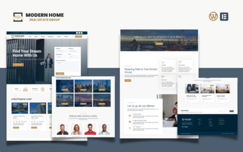 Modern Home - Real Estate Services & Agent WordPress Theme
